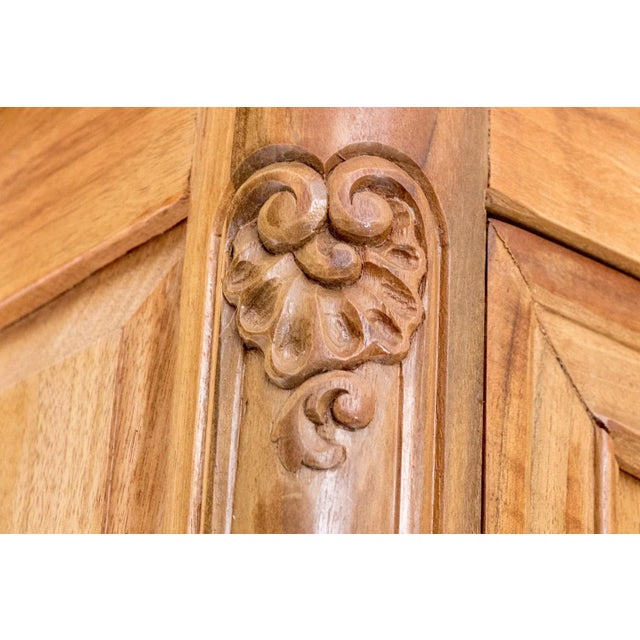 Wood Antique French Louis XV Style Corner Cabinet For Sale - Image 7 of 17