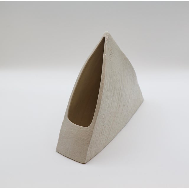 Contemporary Vintage Triangle Vase For Sale - Image 3 of 3