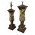 Antique Eglomise Pair of Lamps For Sale