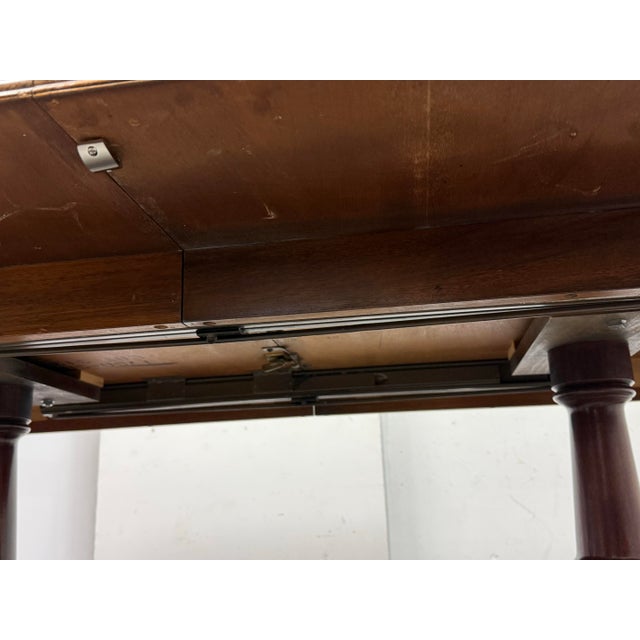 Georgian Satinwood + Mahogany Double Pedestal Dining Table For Sale - Image 11 of 12