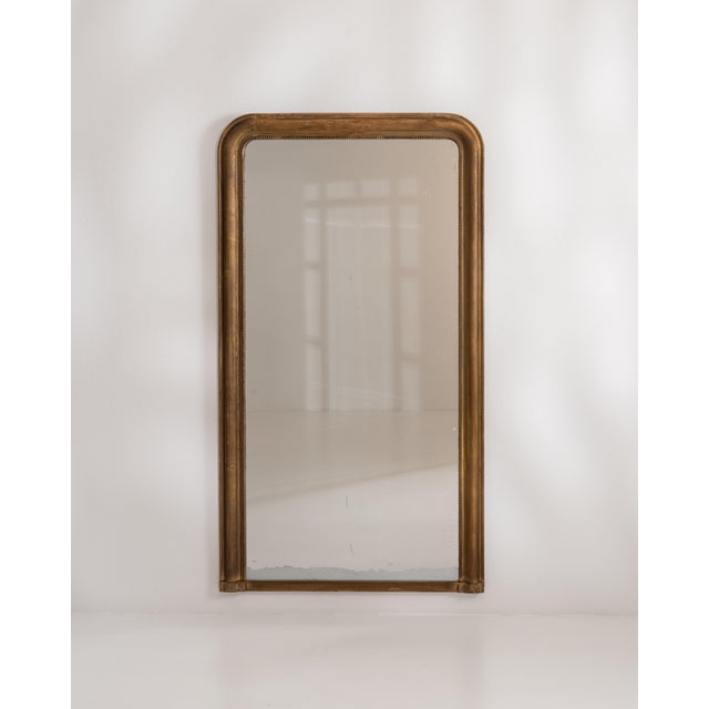 1880s French Gold Louis Philippe Giltwood Mirror For Sale - Image 13 of 15