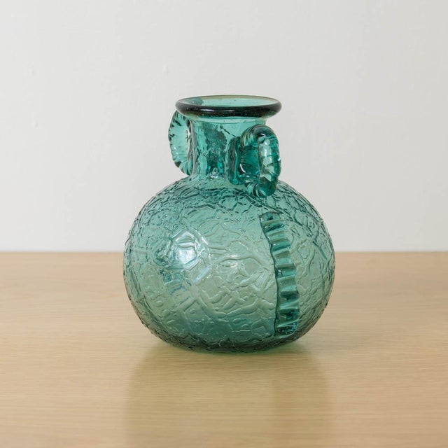 1960s 1960s French Glass Amphora Vase For Sale - Image 5 of 11