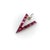 Modern 1940s Retro Platinum World War II v for Victory Ruby Pendant Charm For Sale - Image 3 of 9