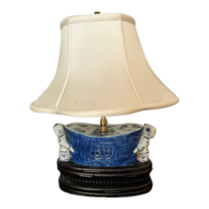 Vintage Blue & White Table Lamp