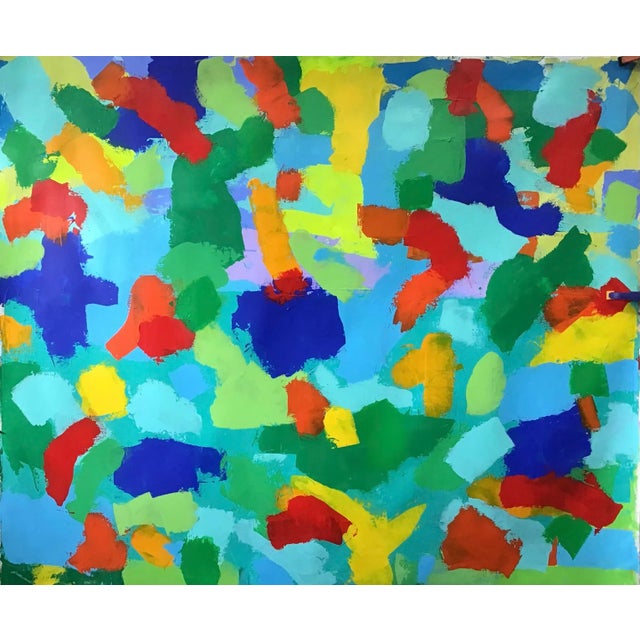 Acrylic on 72” by .12 by 61” Stretched Canvas. Artist signed on the back side with S. Stilgenbauer (CA Artist Stephen...