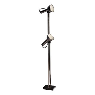 Chromed Metal Floor Lamp For Sale