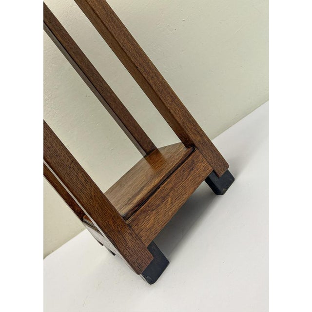 Art Deco Pedestal in Oak, 1920s For Sale - Image 13 of 17