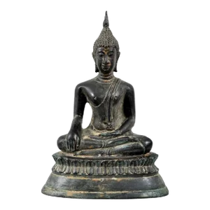 Early 19th Century Southeast Asian Bronze Buddha Statue Burma Circa 1800