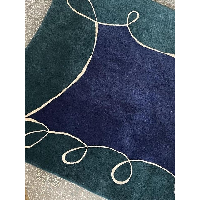 Large Hand-Tufted Wool Rug from Tisca, Switzerland, 1990s For Sale - Image 3 of 8