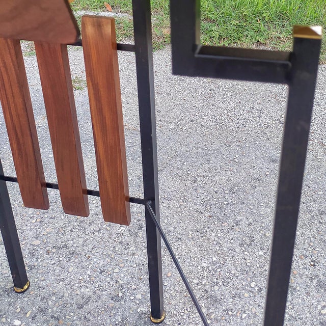 Iron Console Table with Brass Details, 1960s For Sale - Image 15 of 18