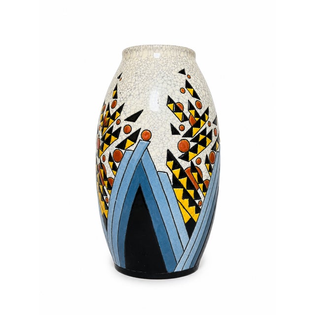 Art Deco Vase by Charles Catteau for Boch Frères Keramis, Belgium, 1928 For Sale - Image 11 of 11