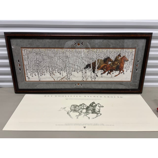 Late 20th Century Bev Doolittle "Sacred Ground" Signed & Numbered Limited Edition Lithograph With Custom Southwest Frame For Sale - Image 9 of 11