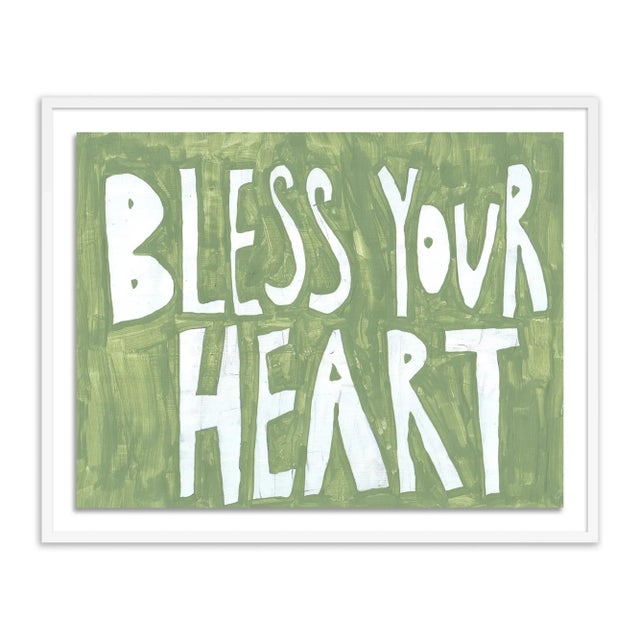 Virginia Chamlee Bless Your Heart by Virginia Chamlee in White Frame, Large Art Print For Sale - Image 4 of 4