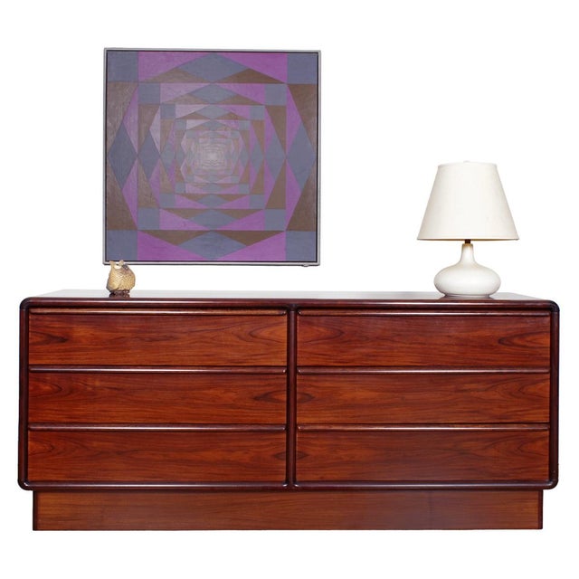 71” Danish Modern Rosewood 6-Drawer Dresser by Kibaek Mobelfabrik For Sale In Washington DC - Image 6 of 7