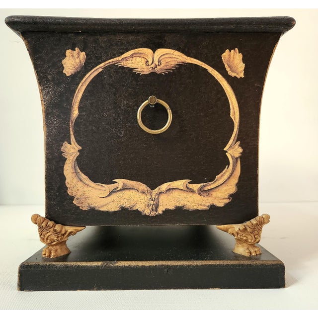 Painted Wood Box With Paws For Sale - Image 4 of 7