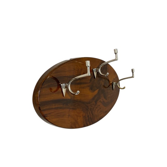 Art Deco Faux Grained Coat Rack, Eastern Europe, 1930s For Sale - Image 4 of 6