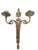 Mid 20th Century Vintage Brass Louis XVI-Style Wall Candle Sconces With Ruby Glass Cups - Pair For Sale - Image 5 of 5