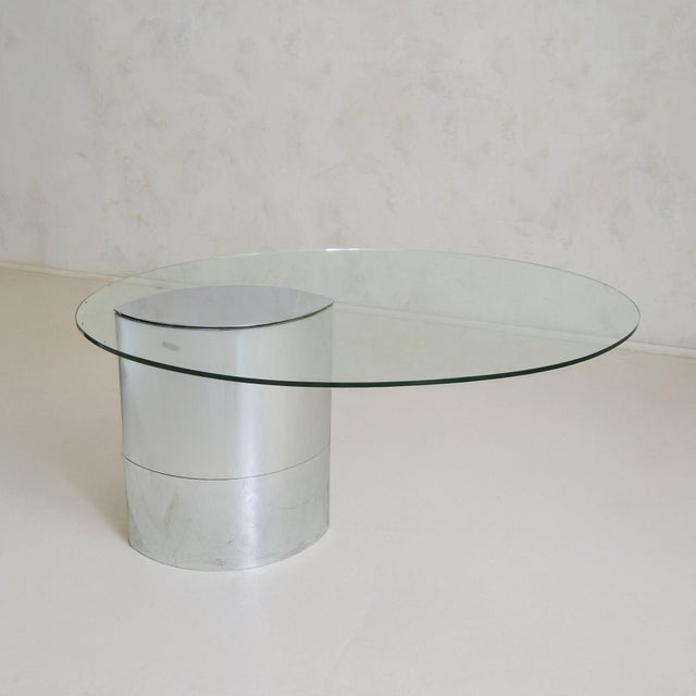 Modern ‘Lunario’ Chrome Dining Table or Desk by Cini Boeri for Knoll, 1970s For Sale - Image 3 of 12