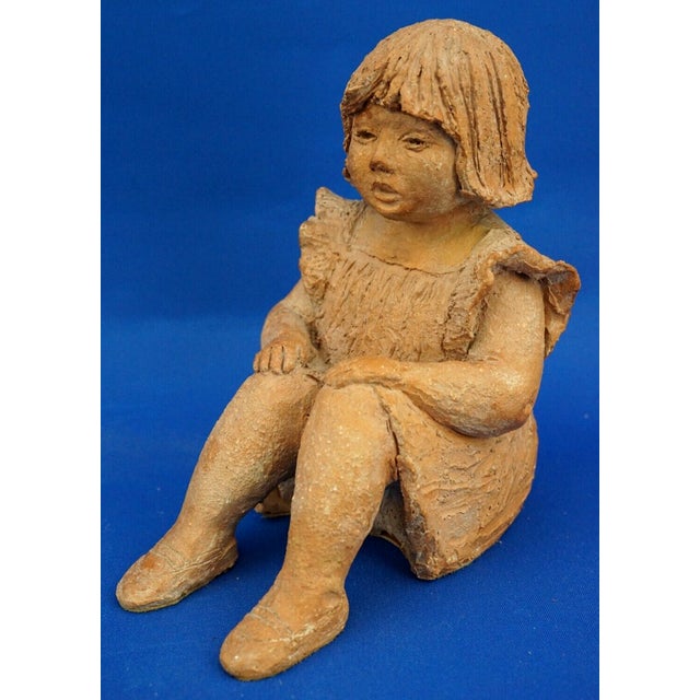 Terracotta Sculptures of Girls by Rosetta Calligaris, 1996, Set of 2 For Sale - Image 11 of 18