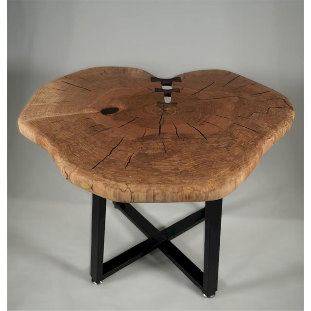 2020s Heart Table No. 1 – Black Walnut Coffee Table With Butterfly Inlays For Sale - Image 5 of 9