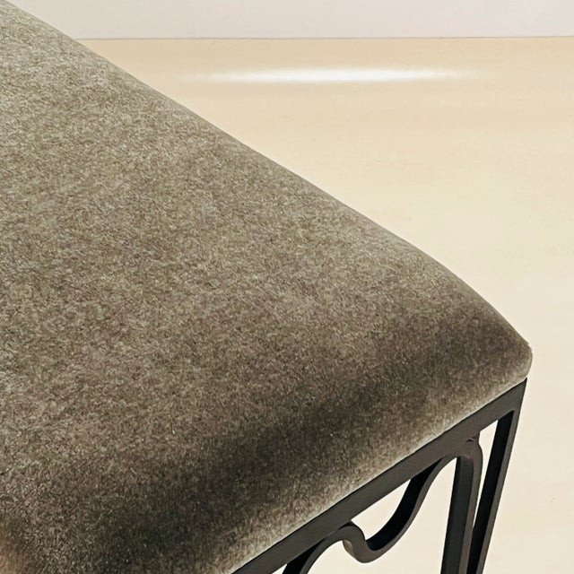 Not Yet Made - Made To Order 'Méandre' Bench by Design Frères in Mohair Velvet For Sale - Image 5 of 7