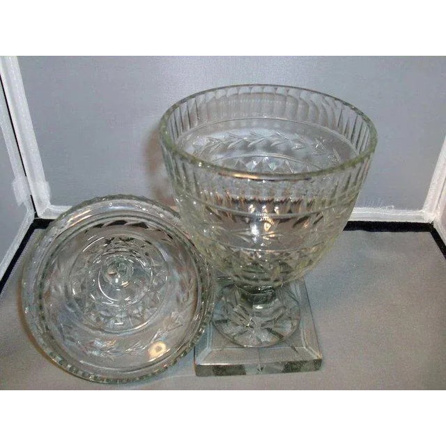 18th Century Georgian Anglo Irish Glass Cut Lead Crystal Covered Urn For Sale - Image 4 of 8