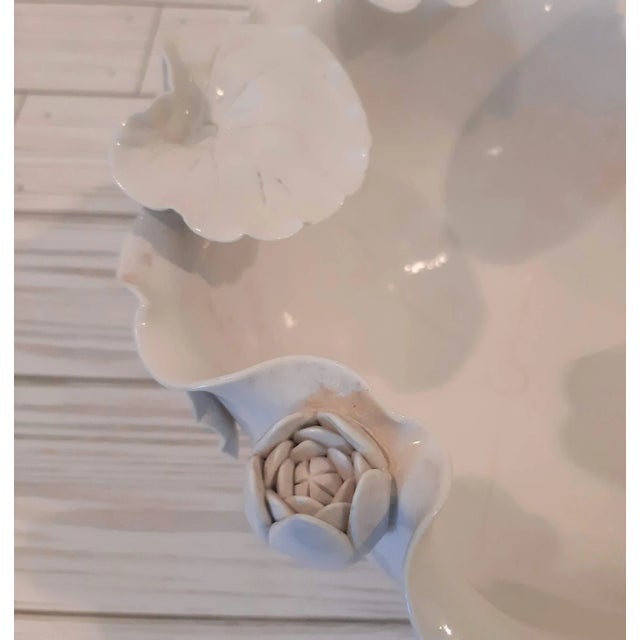 China Blanc De Chine White Porcelain Dehua Lotus Lily Pad Bowl For Sale - Image 11 of 11