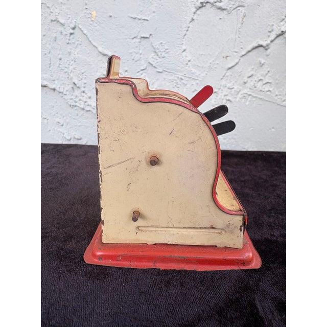 Early 20th Century German Tin Toy Cash Register – Miniature Decorative Display For Sale - Image 4 of 6