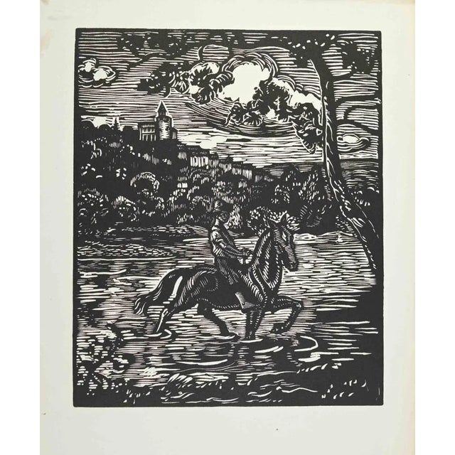 Woodcut print realized by Paul Emile Colin in 1930s. Monogrammed in the plate. Very good condition. This piece is...