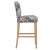 Transitional Chelsea Bar Stool in Navy Blush Loiret For Sale - Image 3 of 8