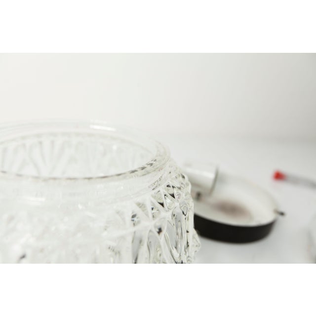 Vintage Round Floral Glass Ceiling Light, 1960s For Sale - Image 10 of 18