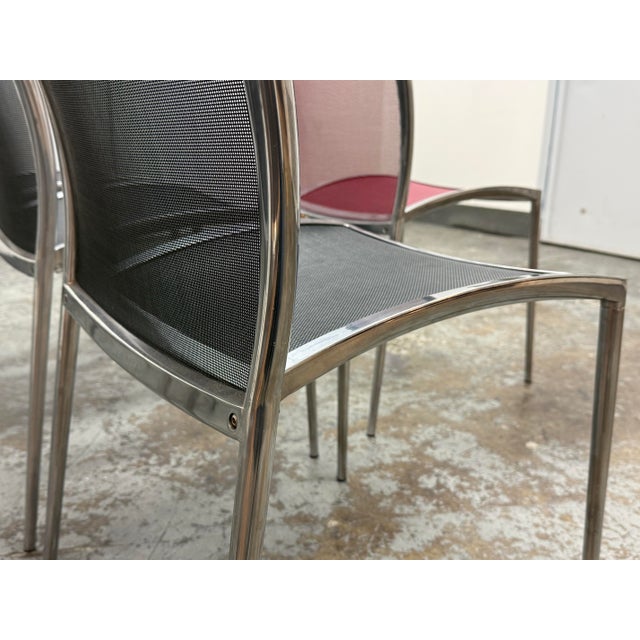 Roberto Barbieri for Zanotta Zilli Stacking Chairs, Set of Eight For Sale - Image 10 of 12