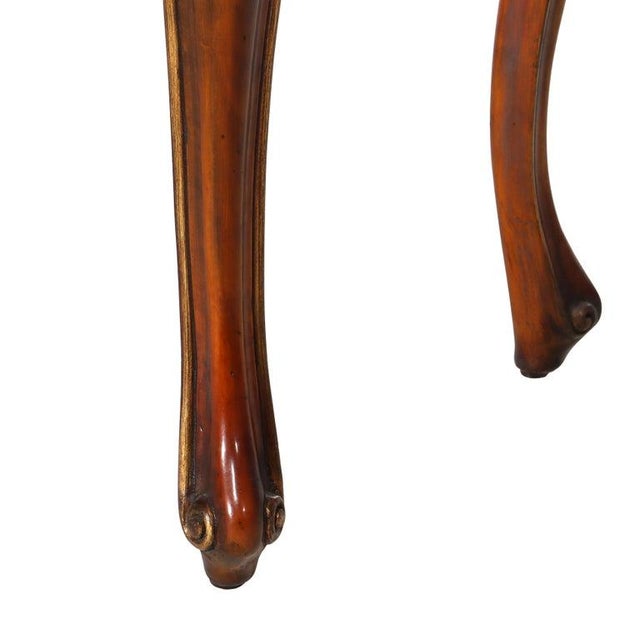 Brown Early 20th Century Italian Louis XV Style Olivewood & Carved Mahogany Server With Gilt Highlights For Sale - Image 8 of 18