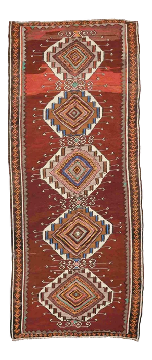 Vintage Turkish Kars Kilim Rug