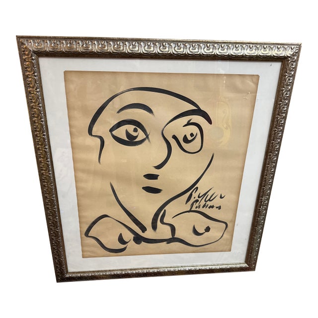 1970s Peter Keil Early Palma Cubist Portrait Painting For Sale
