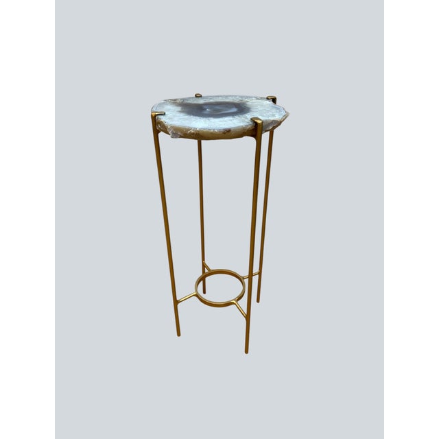 Contemporary Unusual Modern Handcrafted Geode Drinks Table For Sale - Image 3 of 6