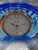 Art Deco Vintage Seiko Art Deco Blue Quartz Clock For Sale - Image 3 of 4