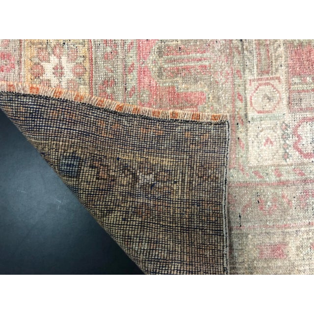 Vintage Distressed Faded Turkish Anatolian Dove Gray and Red Color Rug For Sale - Image 9 of 11
