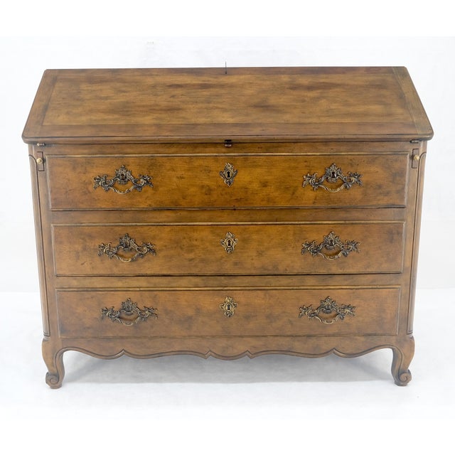 Baker Slant Drop Front Secretary Desk 3 Drawers Chest MINT For Sale - Image 15 of 18