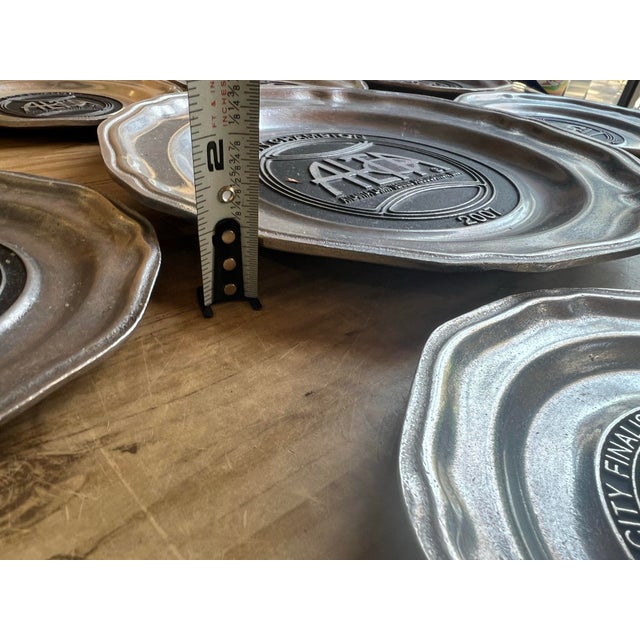1970s Pewter Collection of Alta Tennis Plates- Set of 12 For Sale - Image 11 of 12
