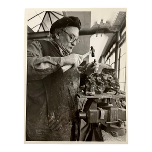 Unknown, Sculptor Jacques Lipchitz Photograph Portrait Vintage Silver Gelatin Photo Print