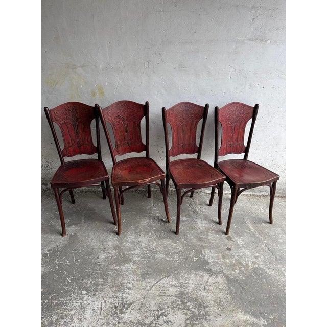 Art Nouveau Chairs by Jacob & Josef Kohn, 1890s, Set of 4 For Sale - Image 10 of 10
