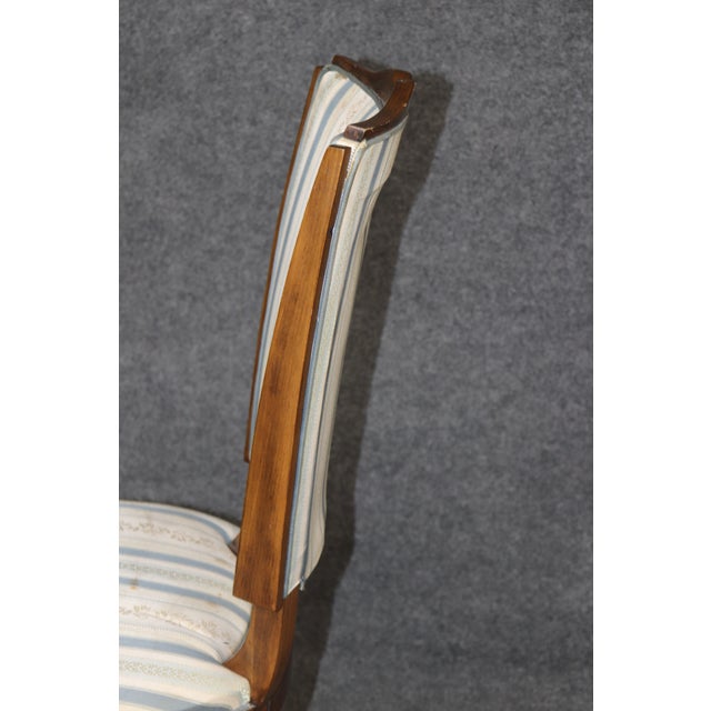 6 French Art Deco Mustache Back Dining Chairs Attributed to Jules Leleu For Sale - Image 15 of 15