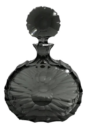 Mid-Century Brutalist Grey Smoked Crystal Glass Decanter, 1960s