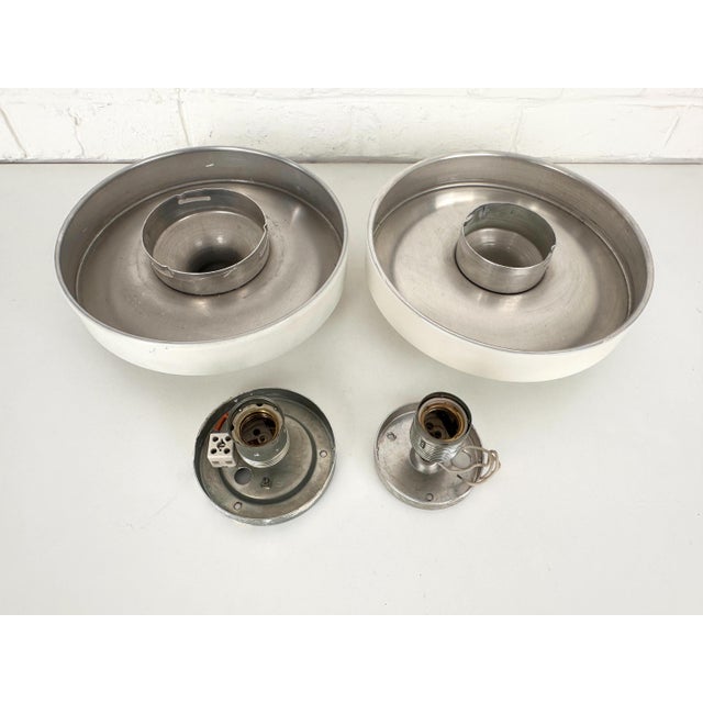 German White Wall Lights, 1960s, Set of 2 For Sale - Image 12 of 16