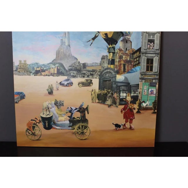 Jacques Deal, Lively City Scene, 1980s, Oil Painting For Sale - Image 7 of 9