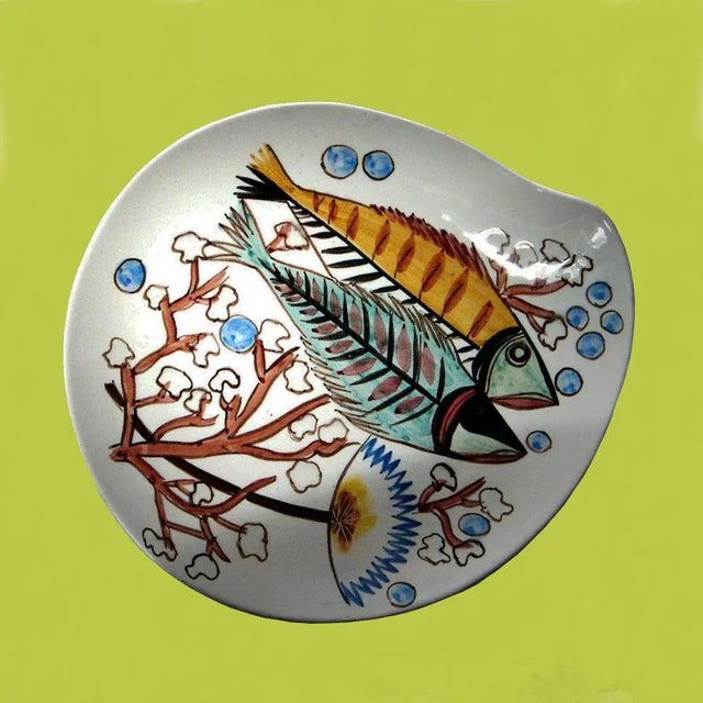 Postmodern Vintage Ceramic Plates Set by Cesare Sartori for Sica, 1960s, Set of 7 For Sale - Image 3 of 7