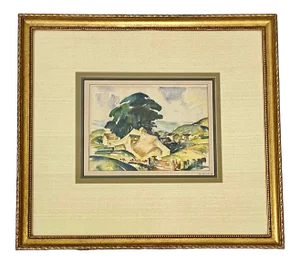 Sinclair Howell Ross "Cottage With an Ocean View" Original Watercolor C.1941