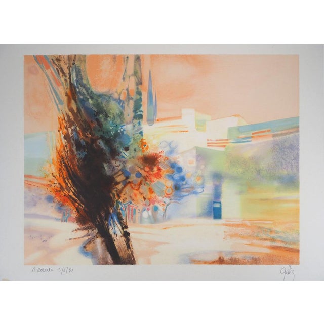 Daniel Gelis, Paysage de Provence, Lithograph For Sale - Image 7 of 7