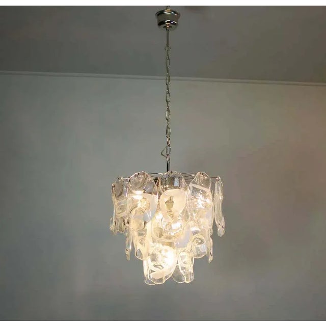 Vintage Italian Murano Glass Chandelier, 1984 For Sale - Image 8 of 10